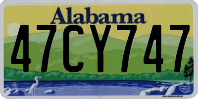AL license plate 47CY747