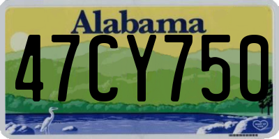 AL license plate 47CY750