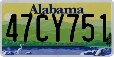 AL license plate 47CY751