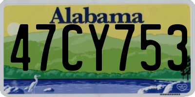 AL license plate 47CY753