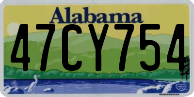 AL license plate 47CY754