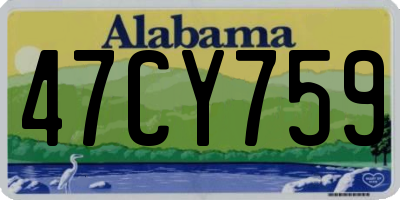 AL license plate 47CY759