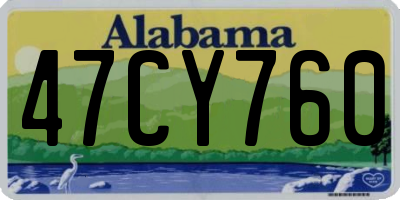AL license plate 47CY760