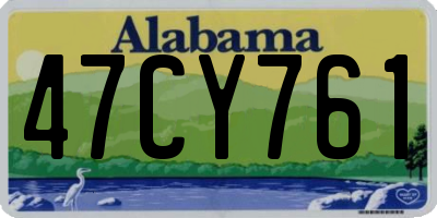 AL license plate 47CY761