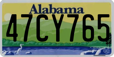 AL license plate 47CY765