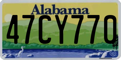 AL license plate 47CY770