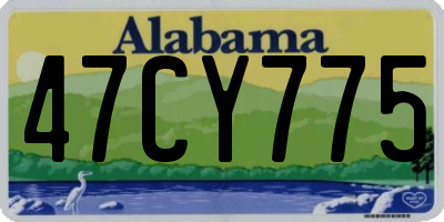 AL license plate 47CY775