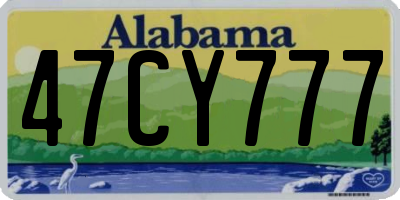 AL license plate 47CY777