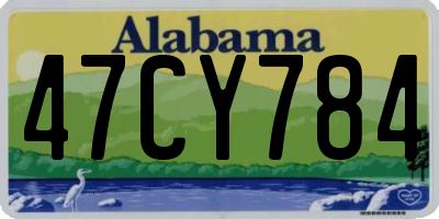 AL license plate 47CY784