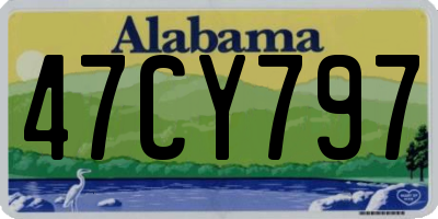 AL license plate 47CY797