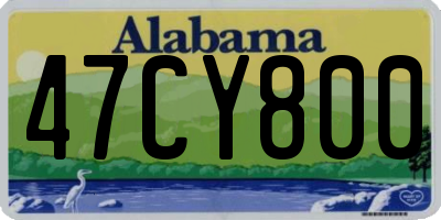 AL license plate 47CY800