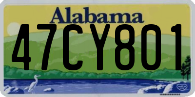 AL license plate 47CY801
