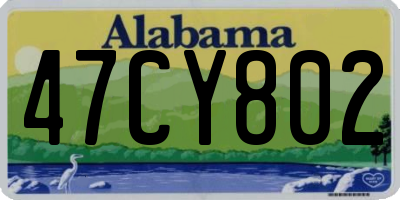 AL license plate 47CY802