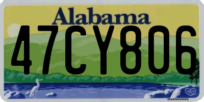 AL license plate 47CY806
