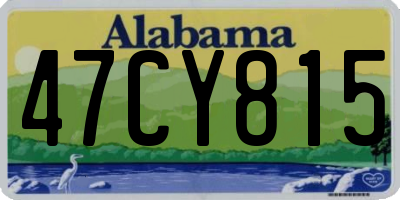 AL license plate 47CY815
