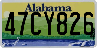 AL license plate 47CY826