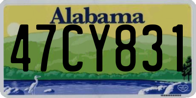 AL license plate 47CY831