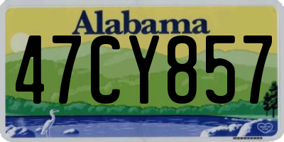 AL license plate 47CY857