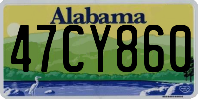 AL license plate 47CY860