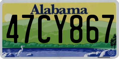 AL license plate 47CY867