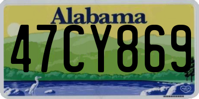 AL license plate 47CY869