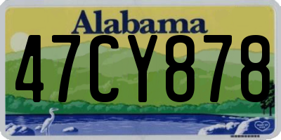 AL license plate 47CY878