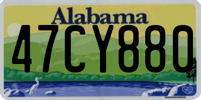 AL license plate 47CY880