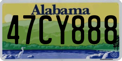 AL license plate 47CY888