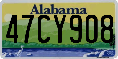 AL license plate 47CY908