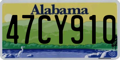 AL license plate 47CY910