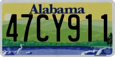 AL license plate 47CY911