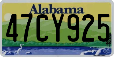 AL license plate 47CY925