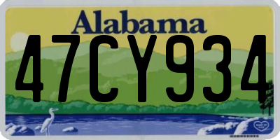 AL license plate 47CY934