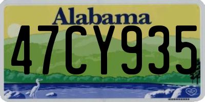 AL license plate 47CY935