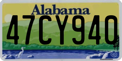 AL license plate 47CY940
