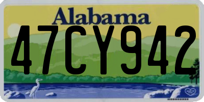 AL license plate 47CY942