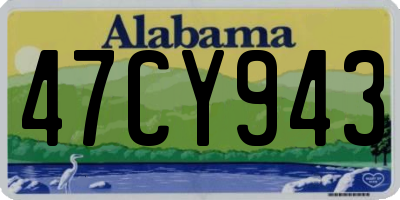 AL license plate 47CY943
