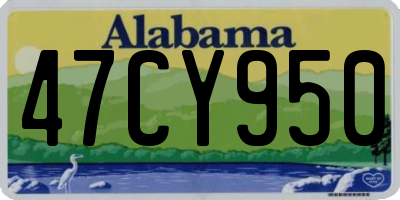 AL license plate 47CY950