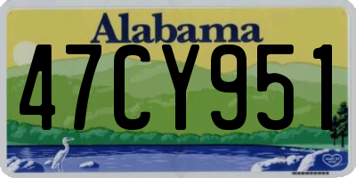 AL license plate 47CY951