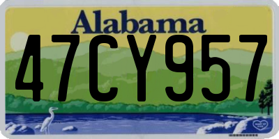 AL license plate 47CY957