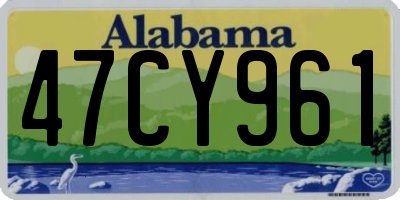 AL license plate 47CY961