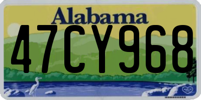AL license plate 47CY968