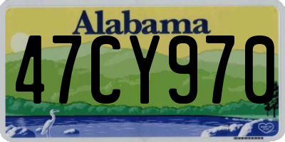 AL license plate 47CY970