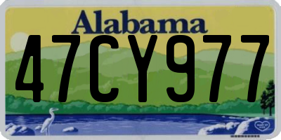 AL license plate 47CY977
