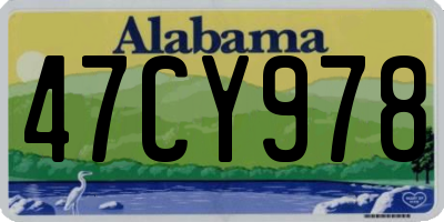AL license plate 47CY978