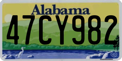 AL license plate 47CY982