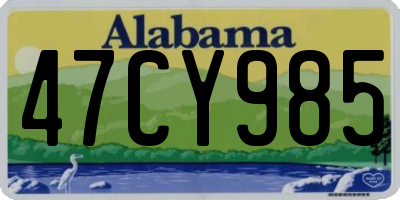 AL license plate 47CY985