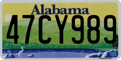 AL license plate 47CY989