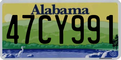AL license plate 47CY991