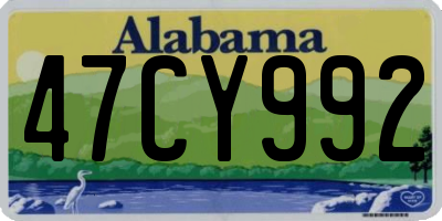 AL license plate 47CY992